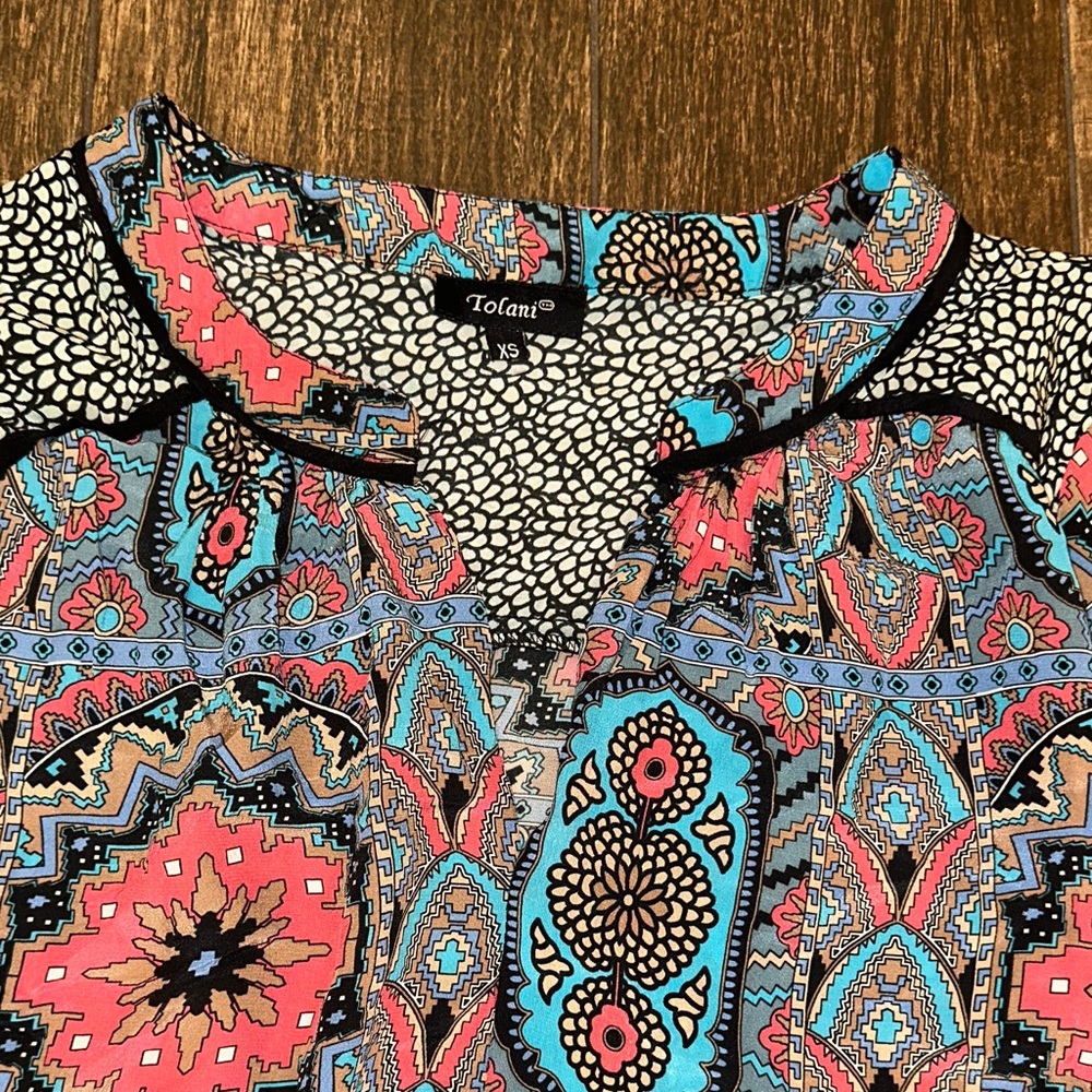 Tolani Boho Print Dress Bundle XS Colorful Paisley Tunic Dresses - Picture 8 of 16